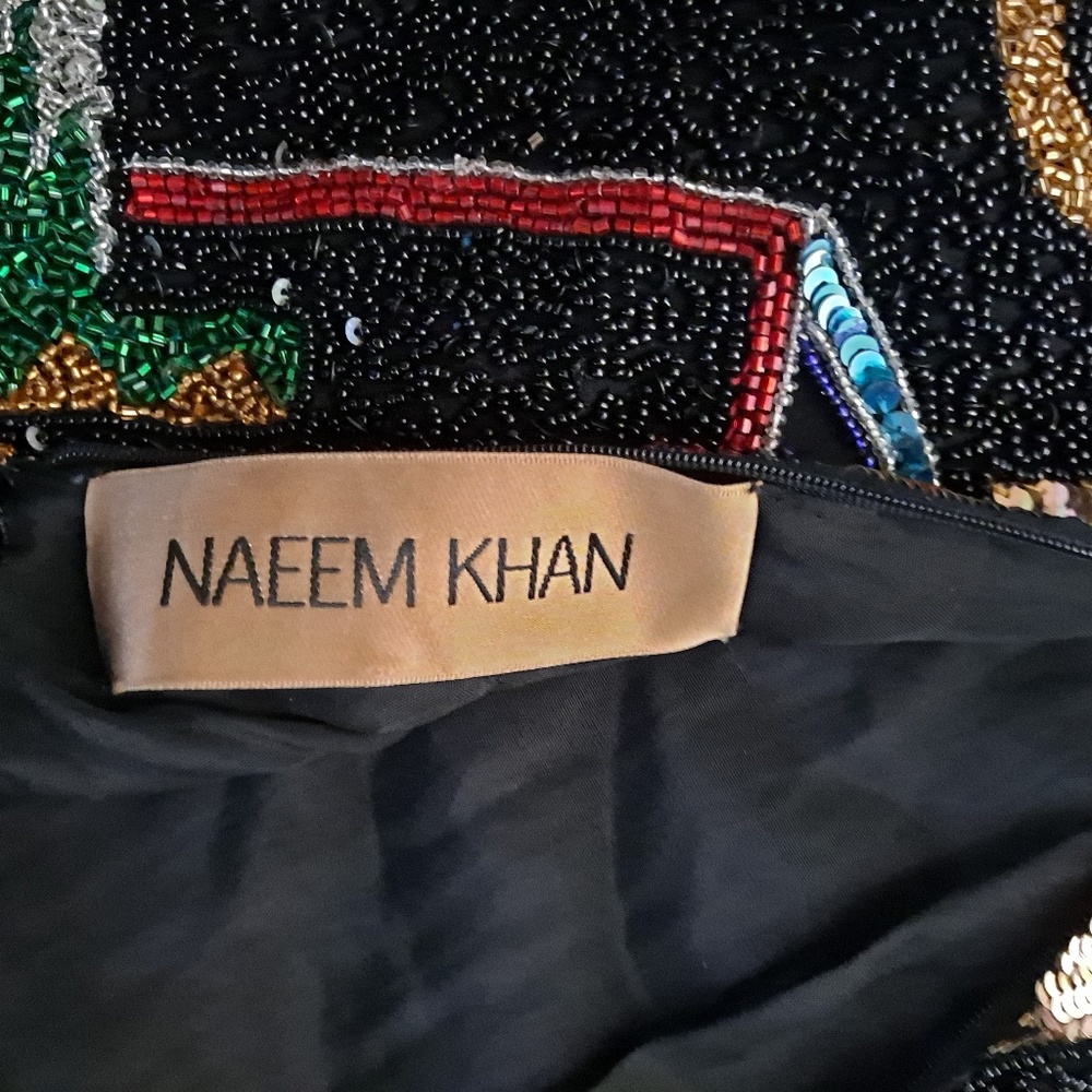 Naeem Khan Fully Beaded Fringe Silk Dress, Small - Picture 8 of 8